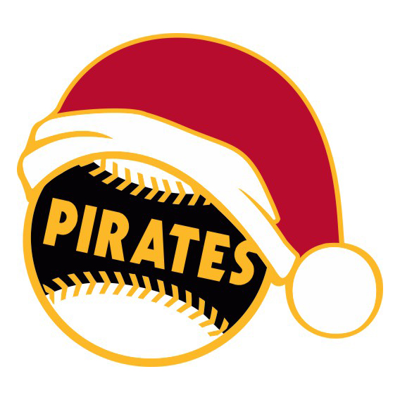 Pittsburgh Pirates Baseball Christmas hat logo vinyl decal